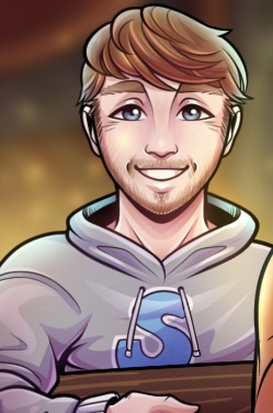 Illustrated portrait of CJ, Santae’s founder