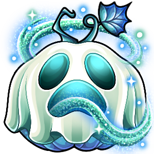 Wailing Spirit Pumpkin surrounded by its magical glow