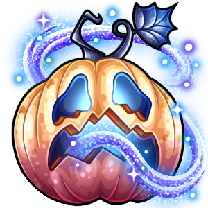 Midnight Mourner Pumpkin drifting along the lantern path